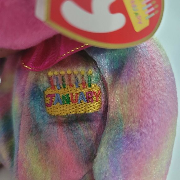Ty Beanie Babies Millennium Bear Birthday January 1 2001. Made in USA - Picture 4 of 8